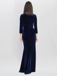 Gina Bacconi Sophie Velvet Maxi Dress, Wine