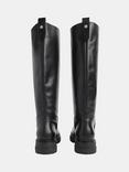 Whistles Maceo Lug Sole Leather Knee High Boots, Black