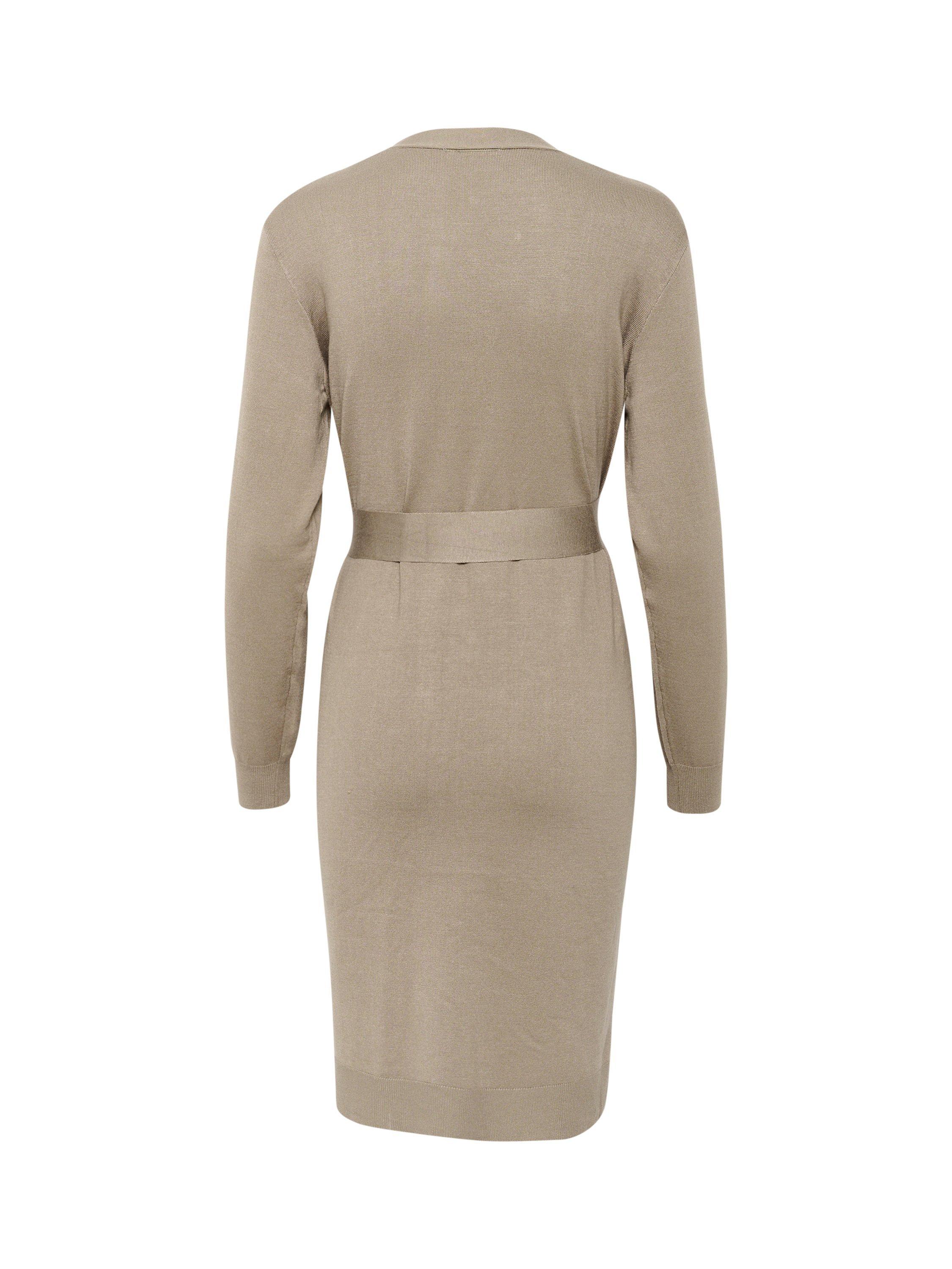 Product image 6 of 6, which shows KAFFE Astrid Tie Detail Cardigan, Brindle, XS