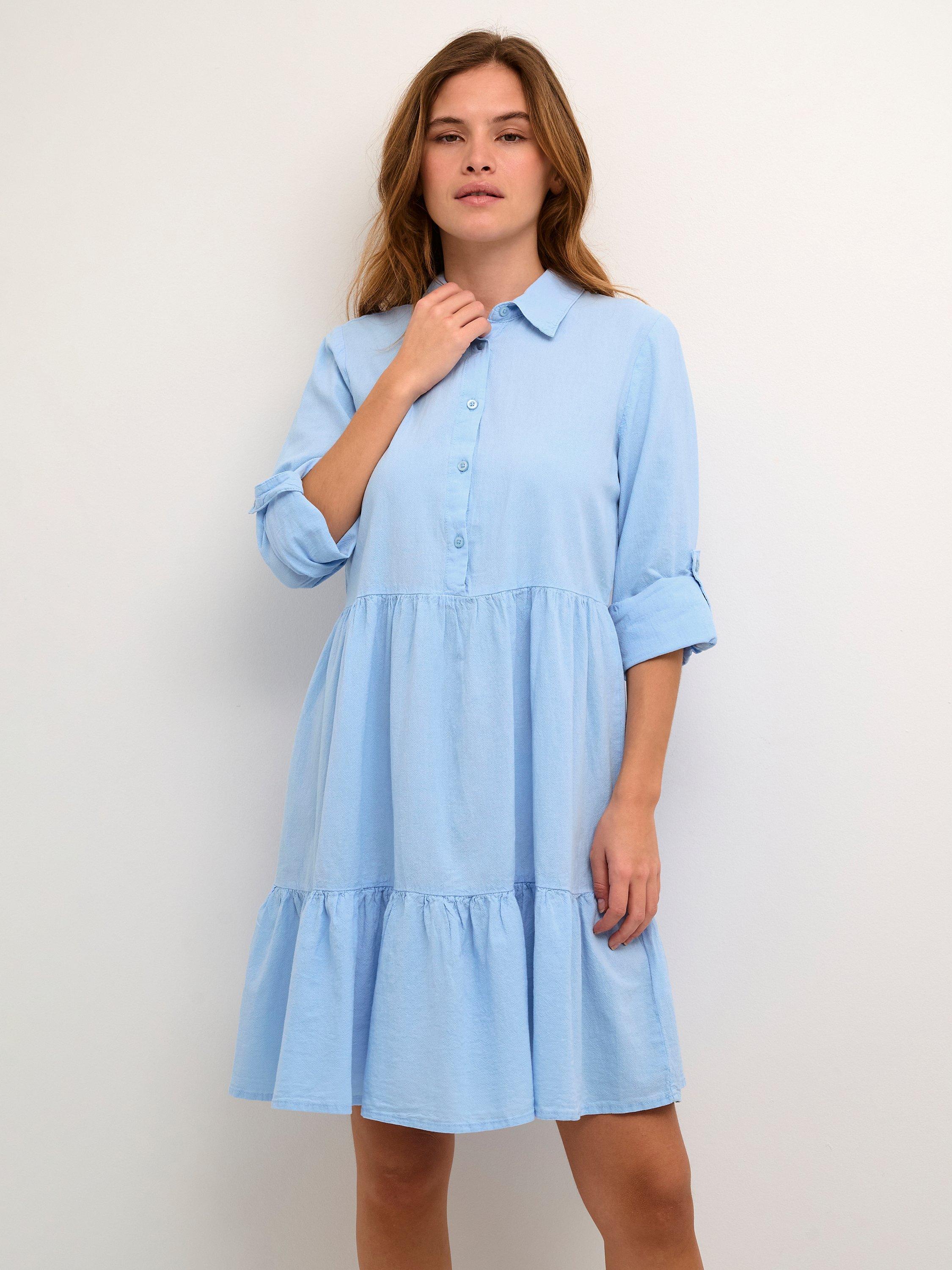 Product image 2 of 4, which shows KAFFE Naya Cotton Shirt Dress, Windsurfer, 12