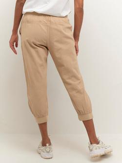 KAFFE Naya Capri Cropped Tapered Joggers - view 2, Classic Sand