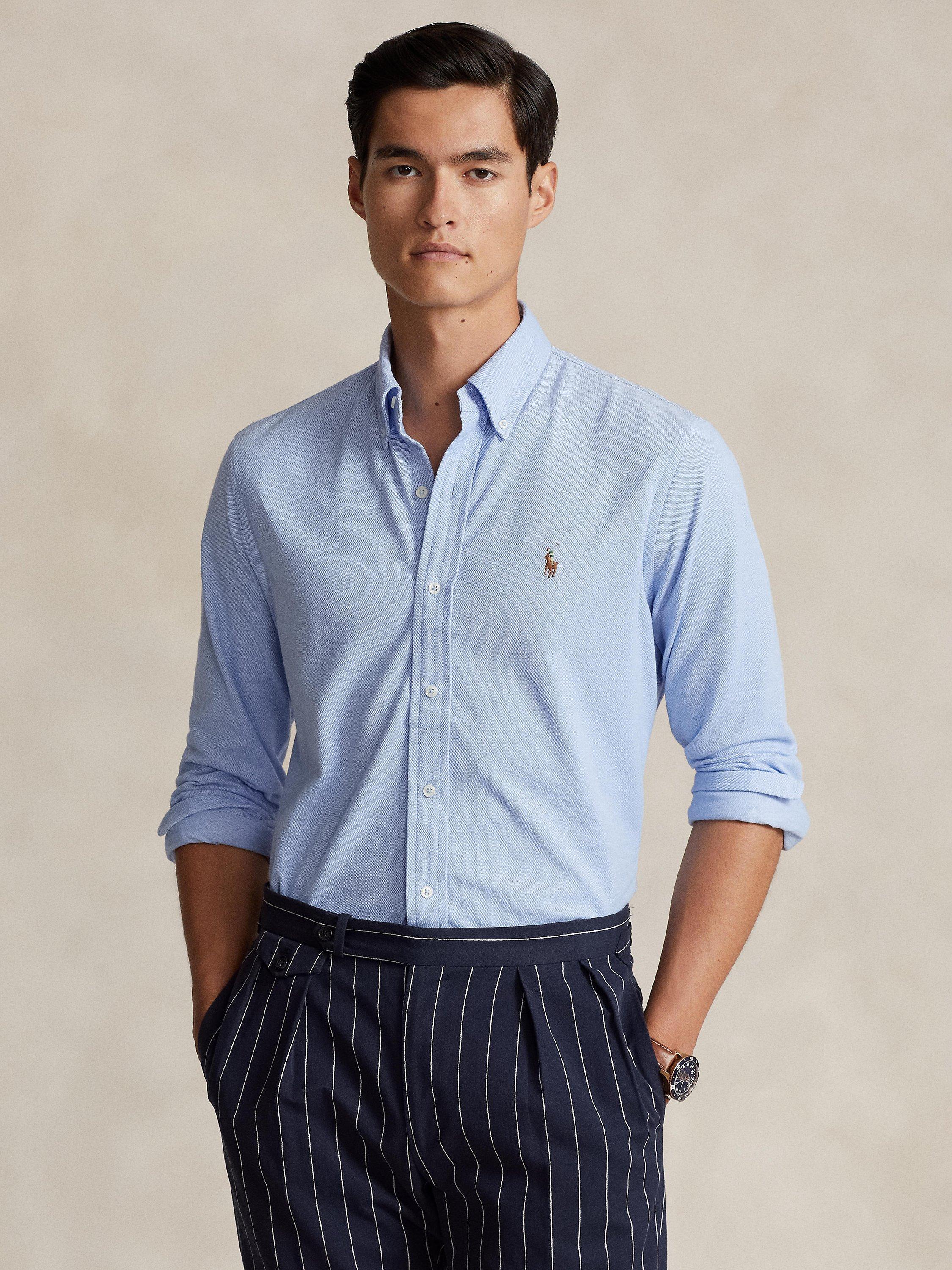 Polo Ralph Lauren Knit Oxford Shirt, Blue