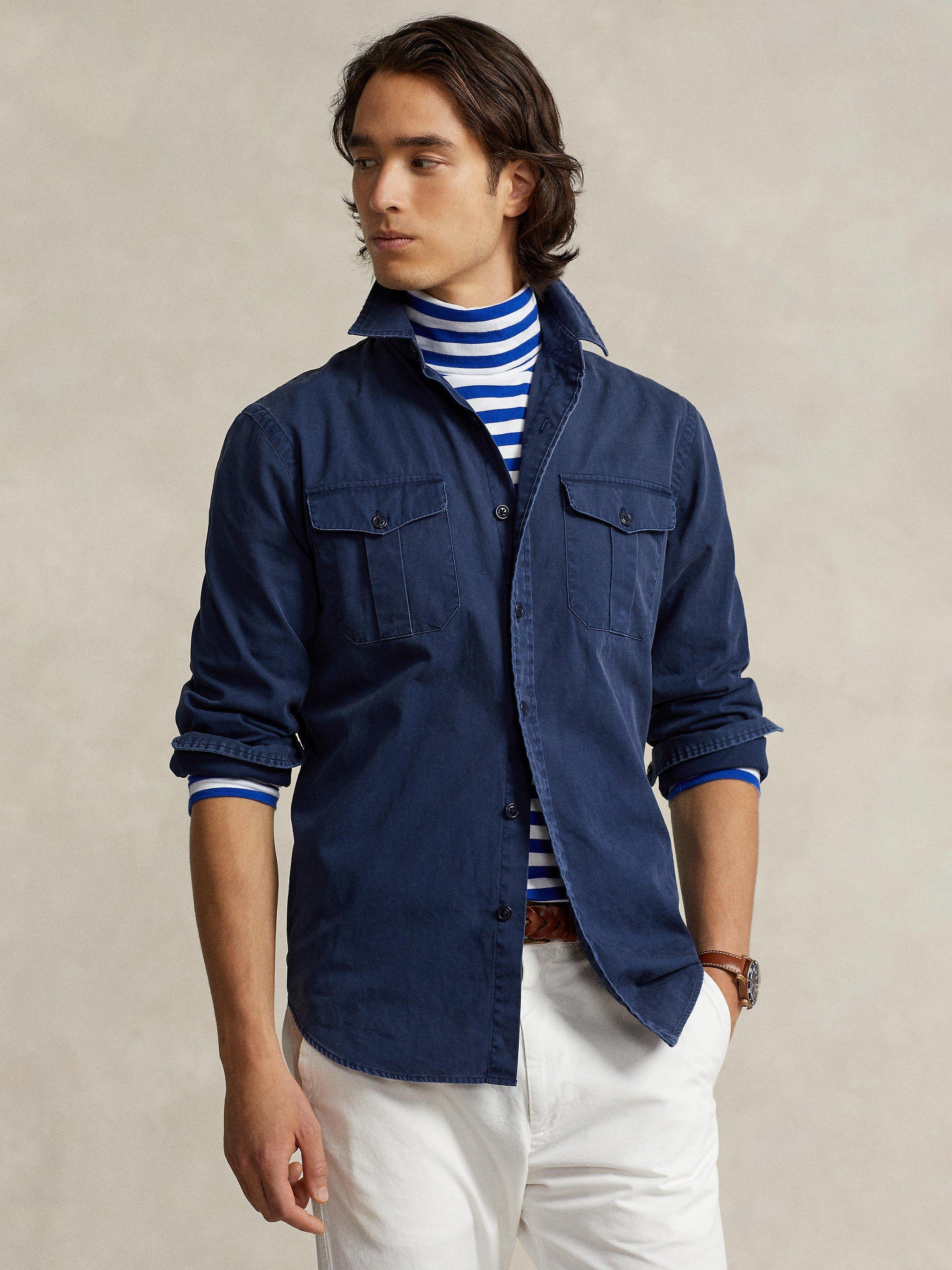 Polo Ralph Lauren Classic Fit Chino Workshirt, Cruise Navy