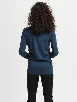 KAFFE Astrid Roll Neck Jumper - view 2, Midnight Marine