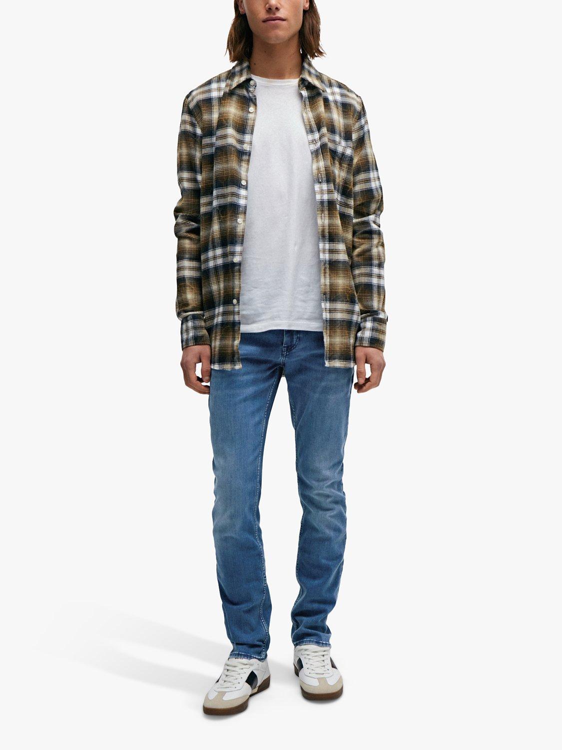 Product image 3 of 6, which shows BOSS Delaware Slim Fit Jeans, Bright Blue, 38XL