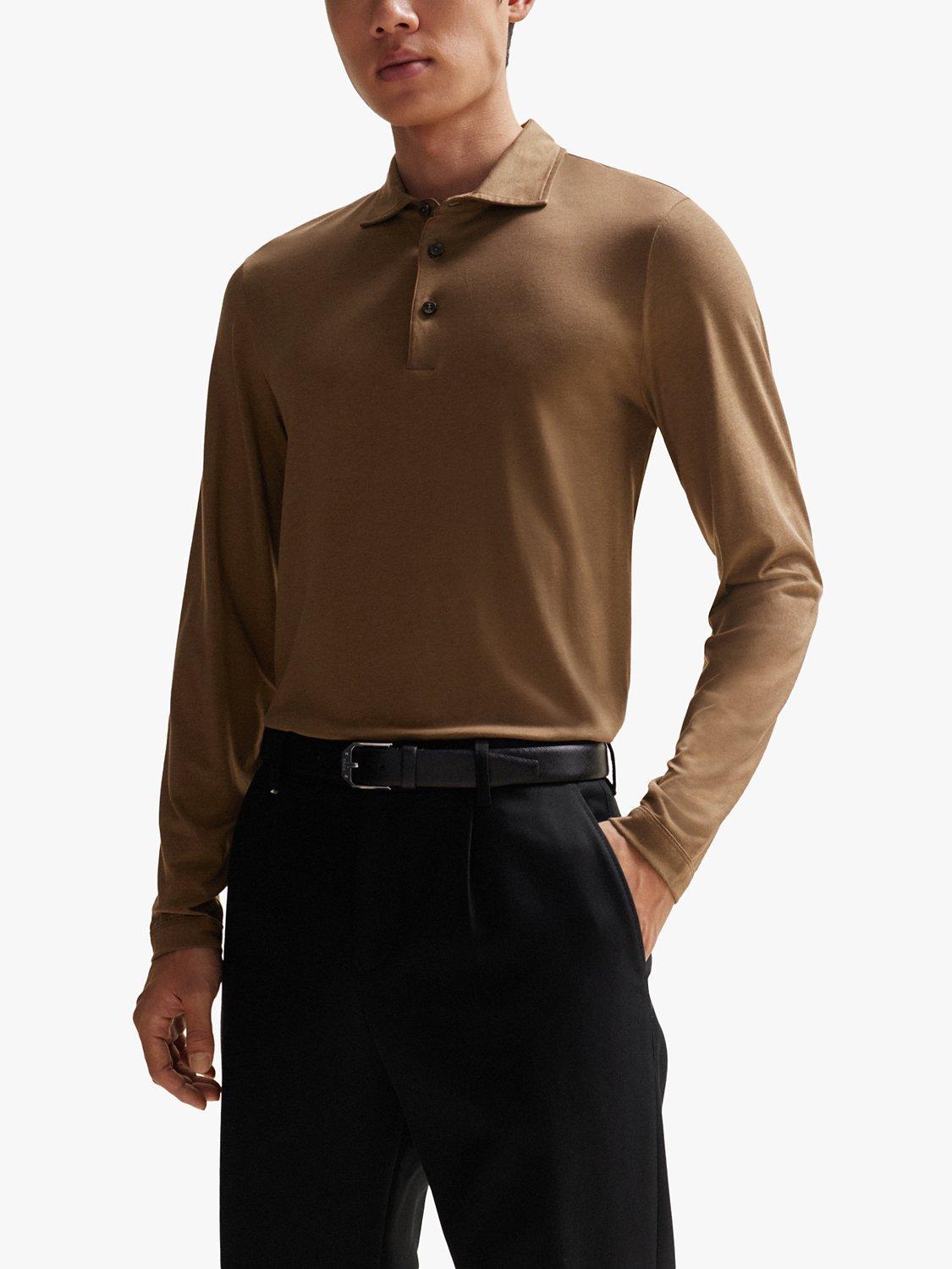 BOSS Pleins 24 Jersey Polo Shirt, Brown