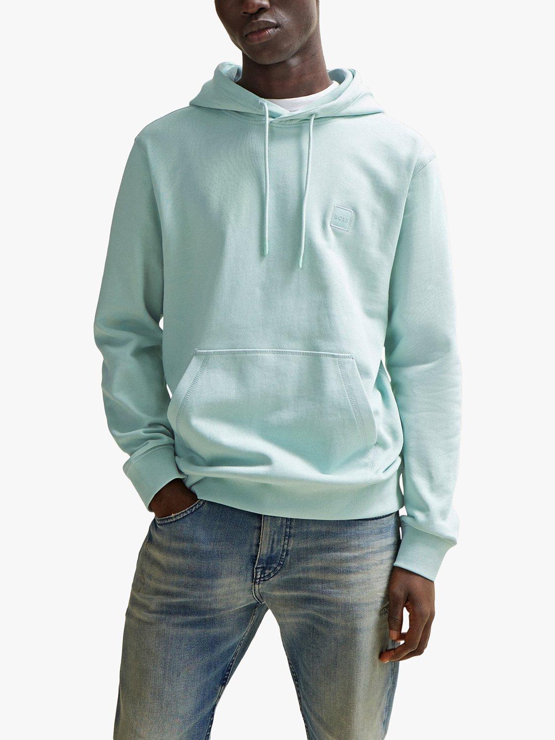 BOSS Wetalk Cotton Hoodie, Aqua