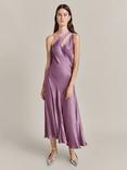 Ghost Rose Cut-Out Detail Satin Midi Dress, Purple