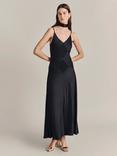 Ghost Nina Satin Maxi Dress