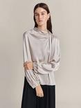 Ghost Sienna Drape Satin Blouse