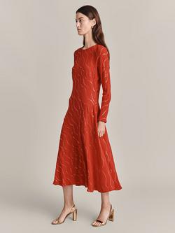 Ghost Ophelia Embellished Midi Dress - view 2, Red