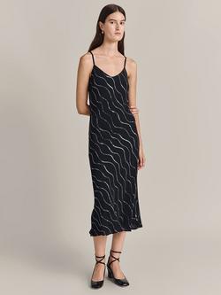 Ghost Cordelia Slip Midi Dress, Black
