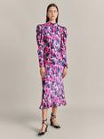 Ghost Harper Midi Dress, Pink/Multi