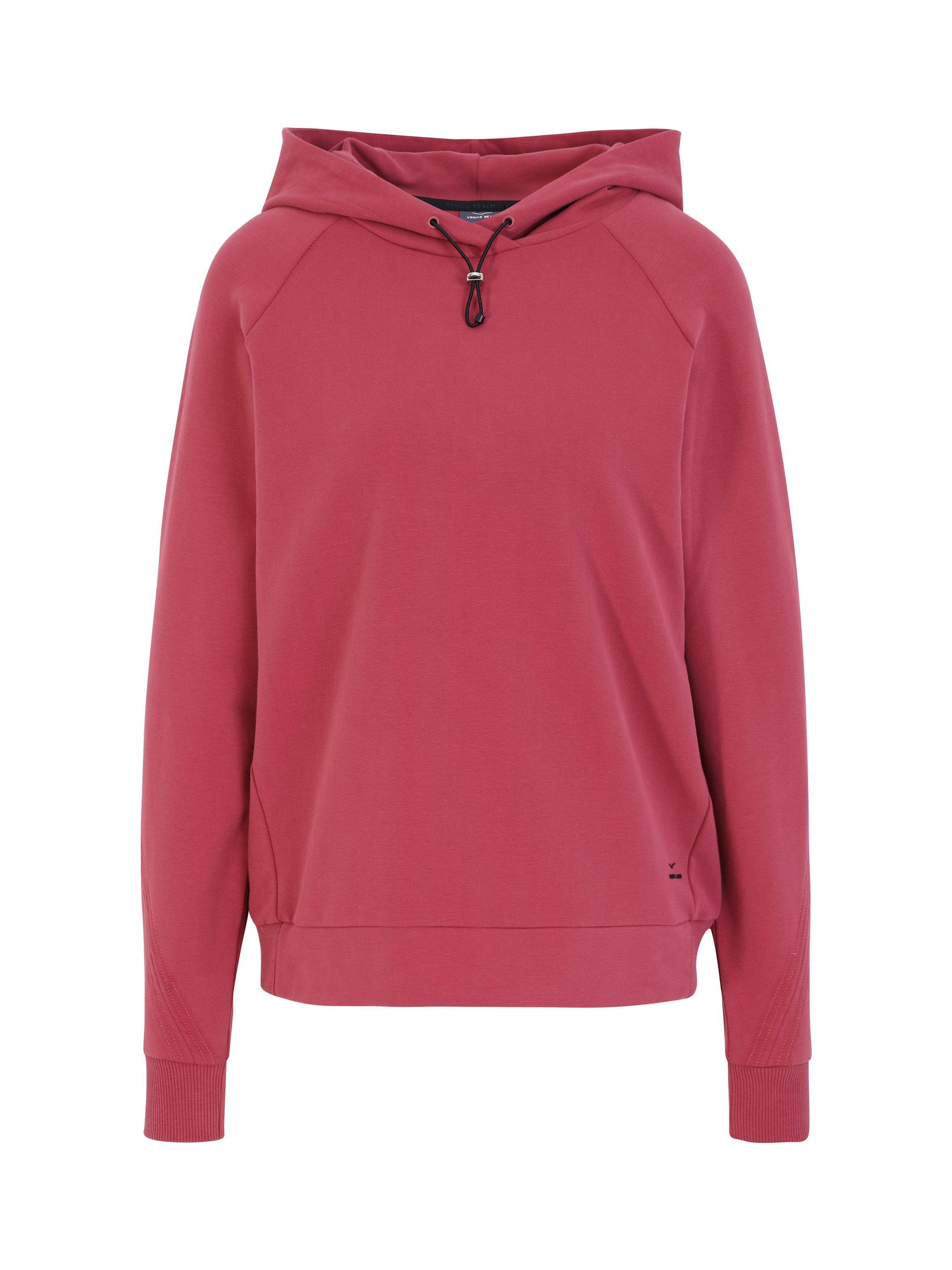 Product image 3 of 7, which shows Venice Beach Jil Cotton Blend Hoodie, Deep Red, XS