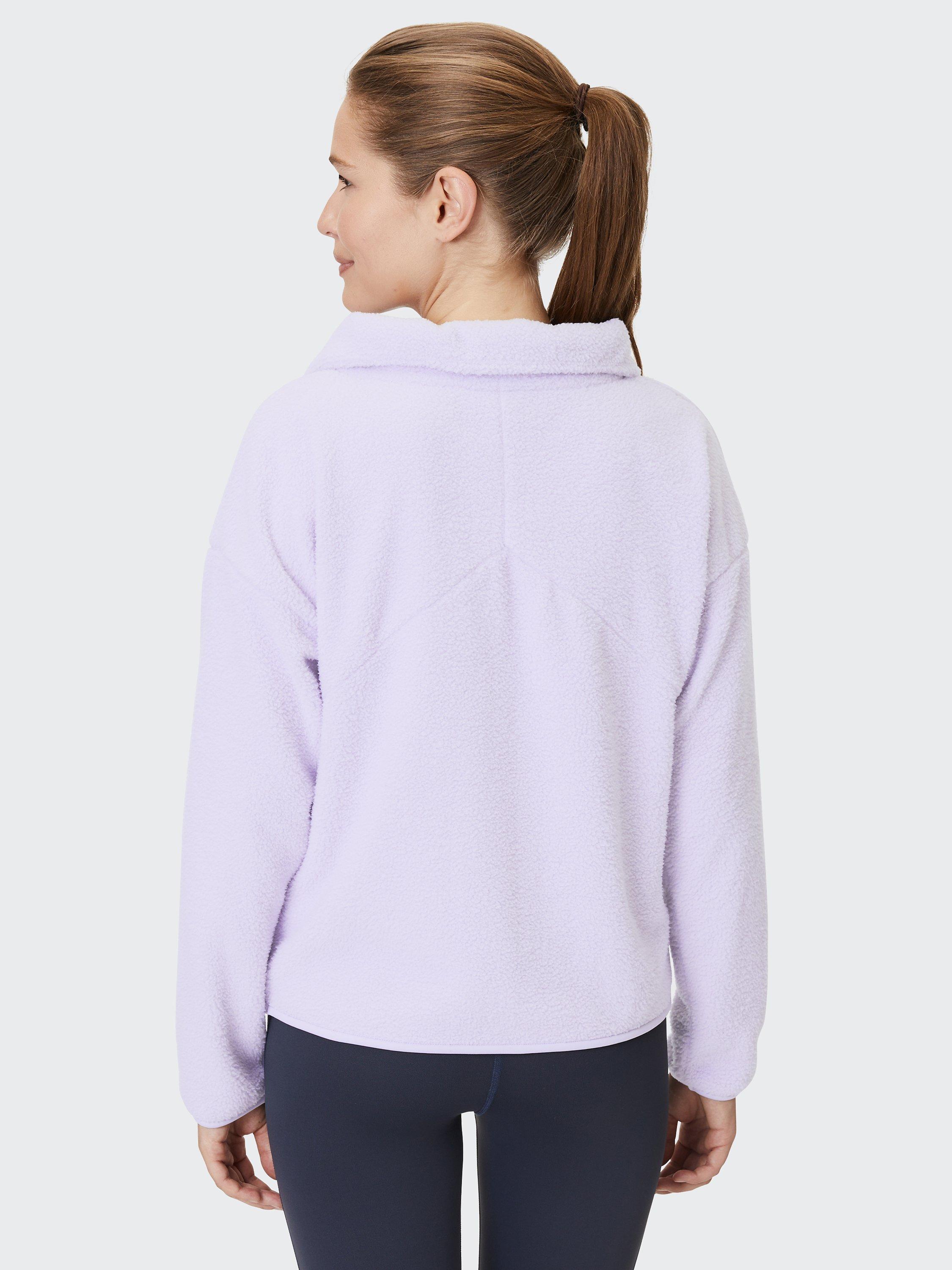 Product image 3 of 7, which shows Venice Beach Abby Zip Neck Top, Violet Haze, XS