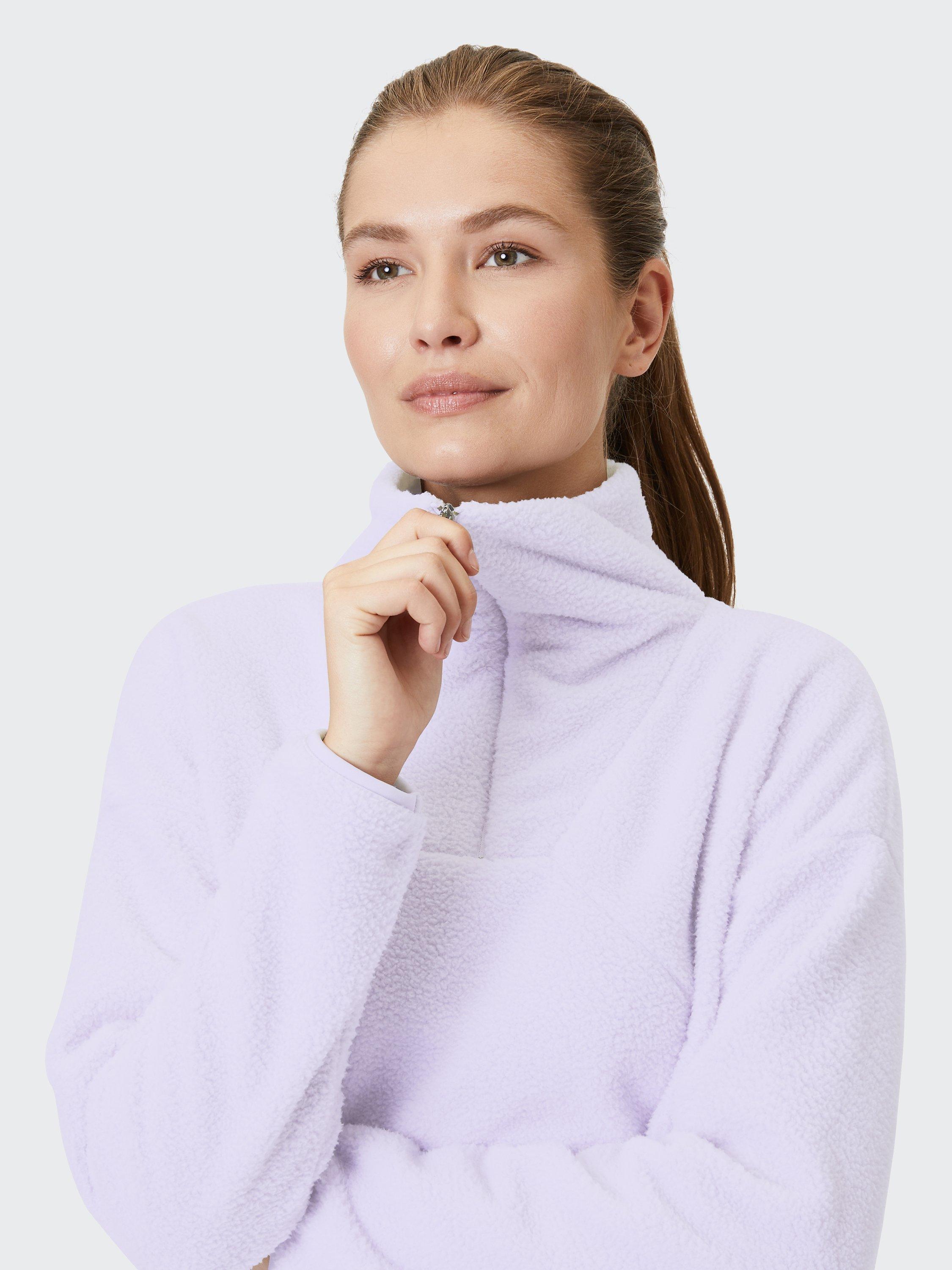Product image 6 of 7, which shows Venice Beach Abby Zip Neck Top, Violet Haze, XS