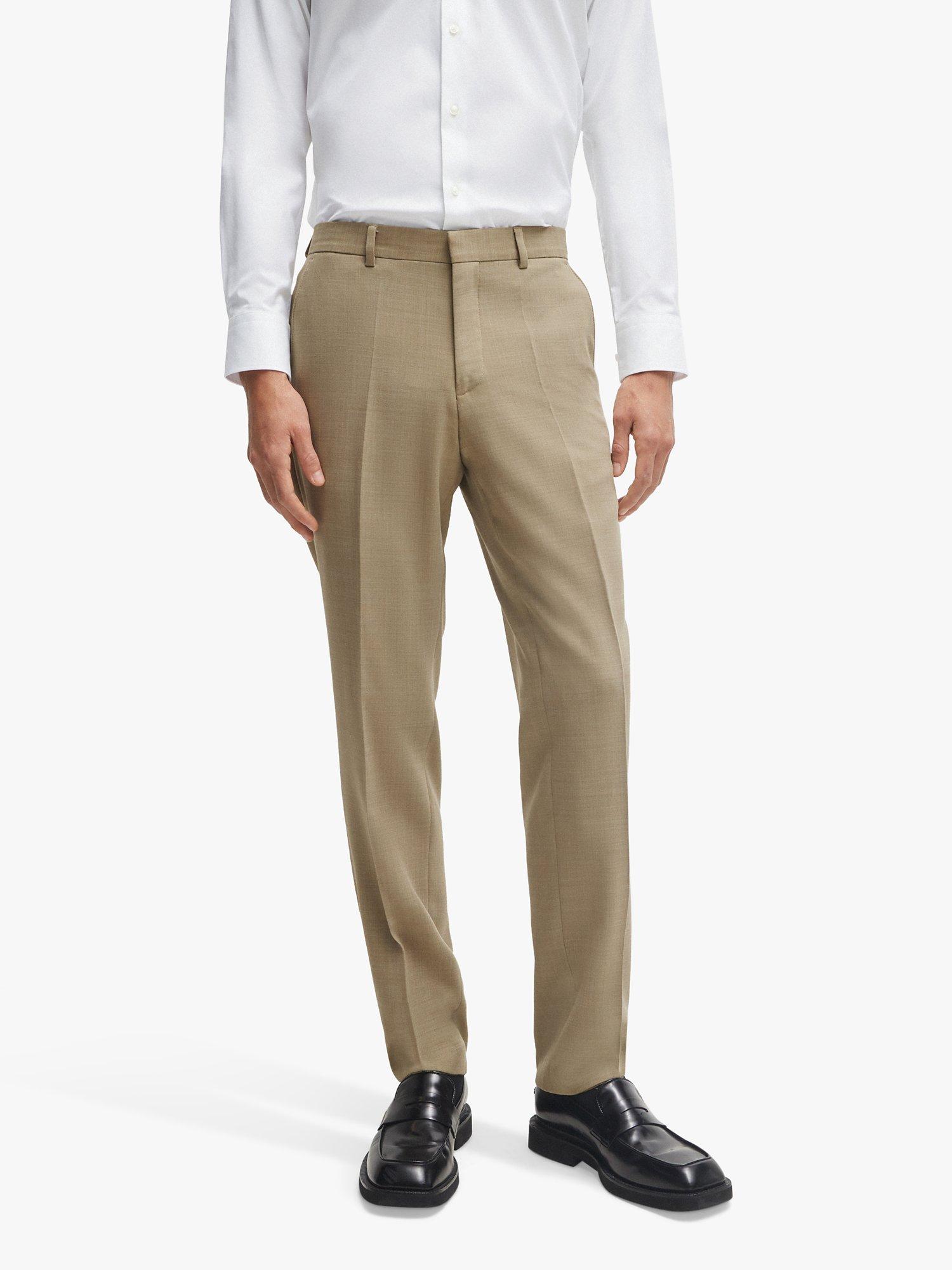 HUGO BOSS Leon Suit Trousers, Medium Beige