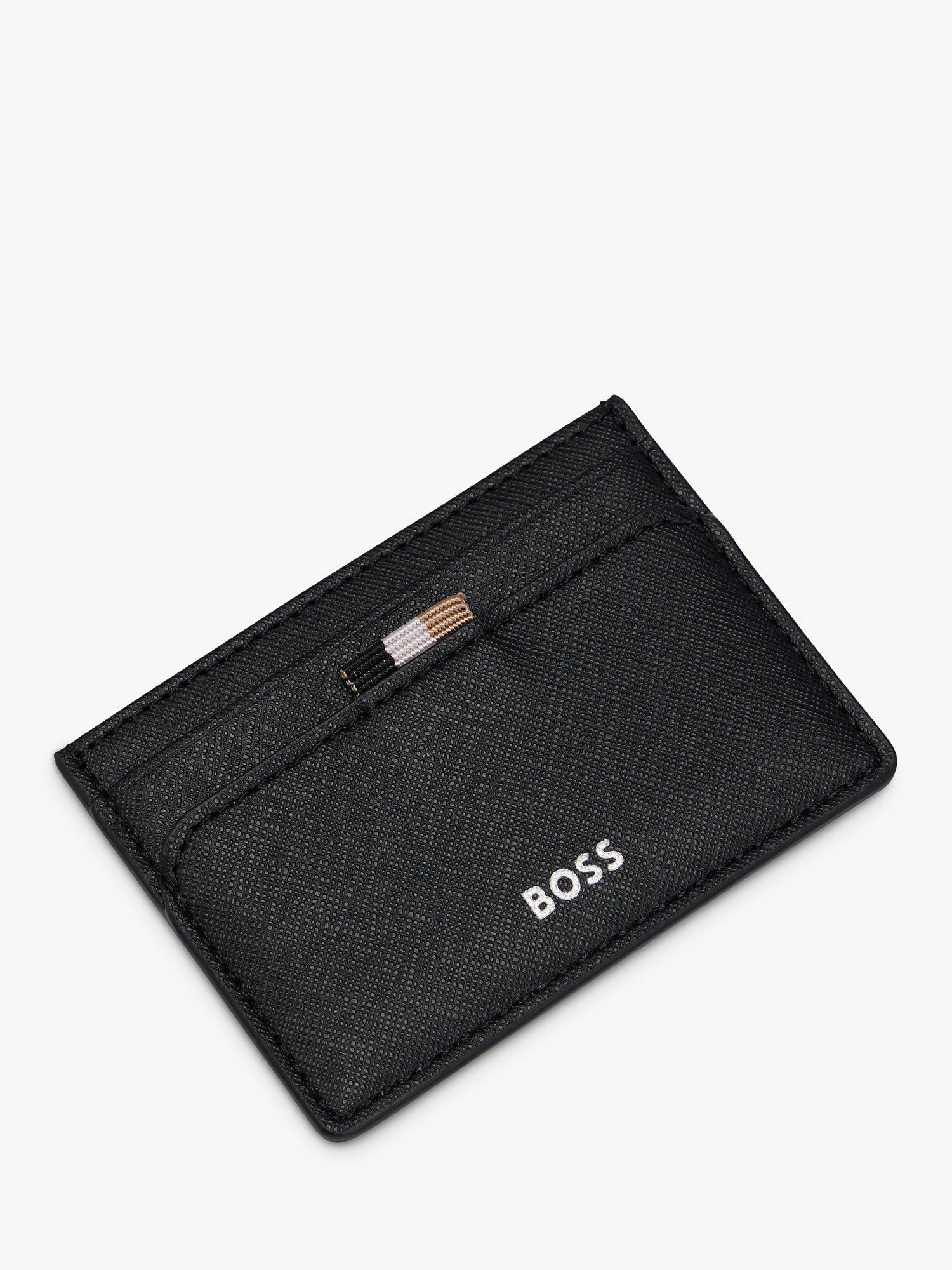 BOSS Zair Leather Cardholder, Black