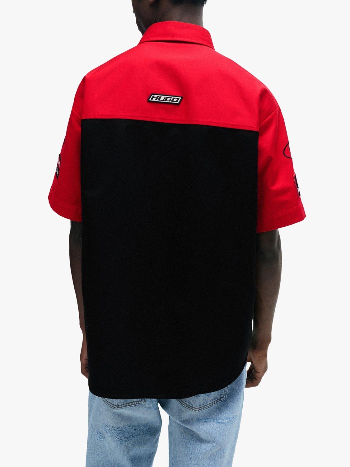Product image 2 of 6, which shows HUGO Short Sleeve Nascar Shirt, Black/Multi, XXL