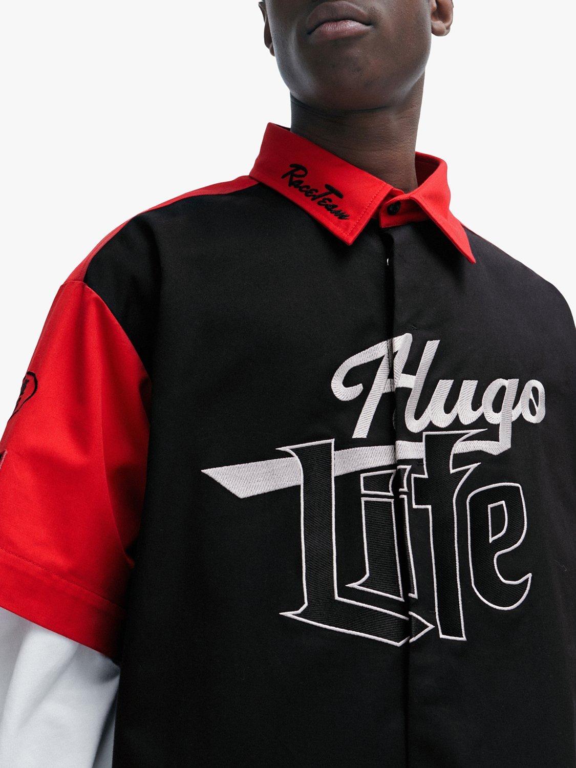 Product image 5 of 6, which shows HUGO Short Sleeve Nascar Shirt, Black/Multi, XXL