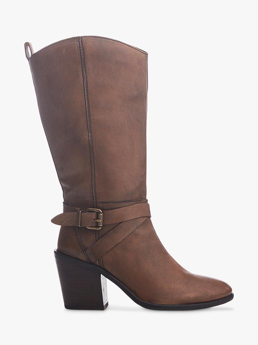 Moda in Pelle Serana Buckle Detail Leather Knee Boots