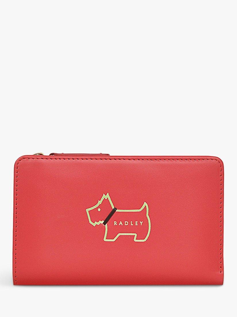 Radley Heritage Dog Outline Medium Bifold Purse, Begonia, One Size