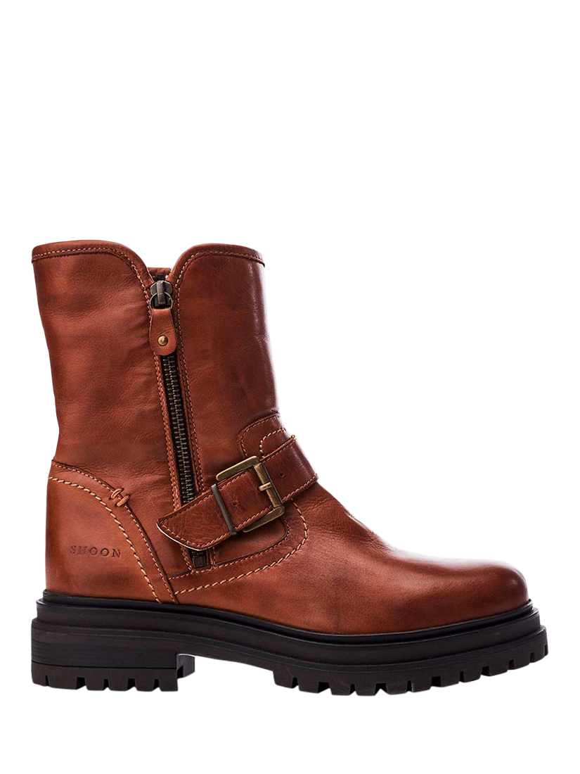 Moda in Pelle Infell Biker Style Boots, Tan