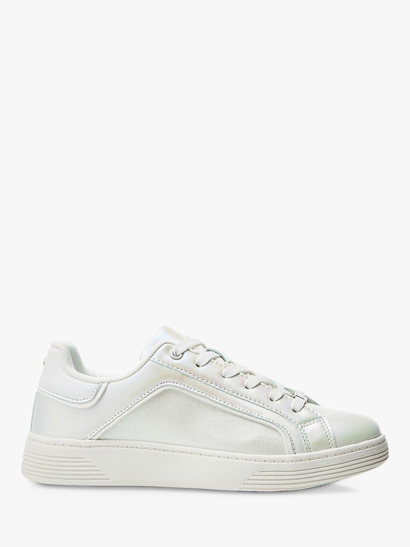 Moda in Pelle Bearly Iridescent Flatform Trainers, White