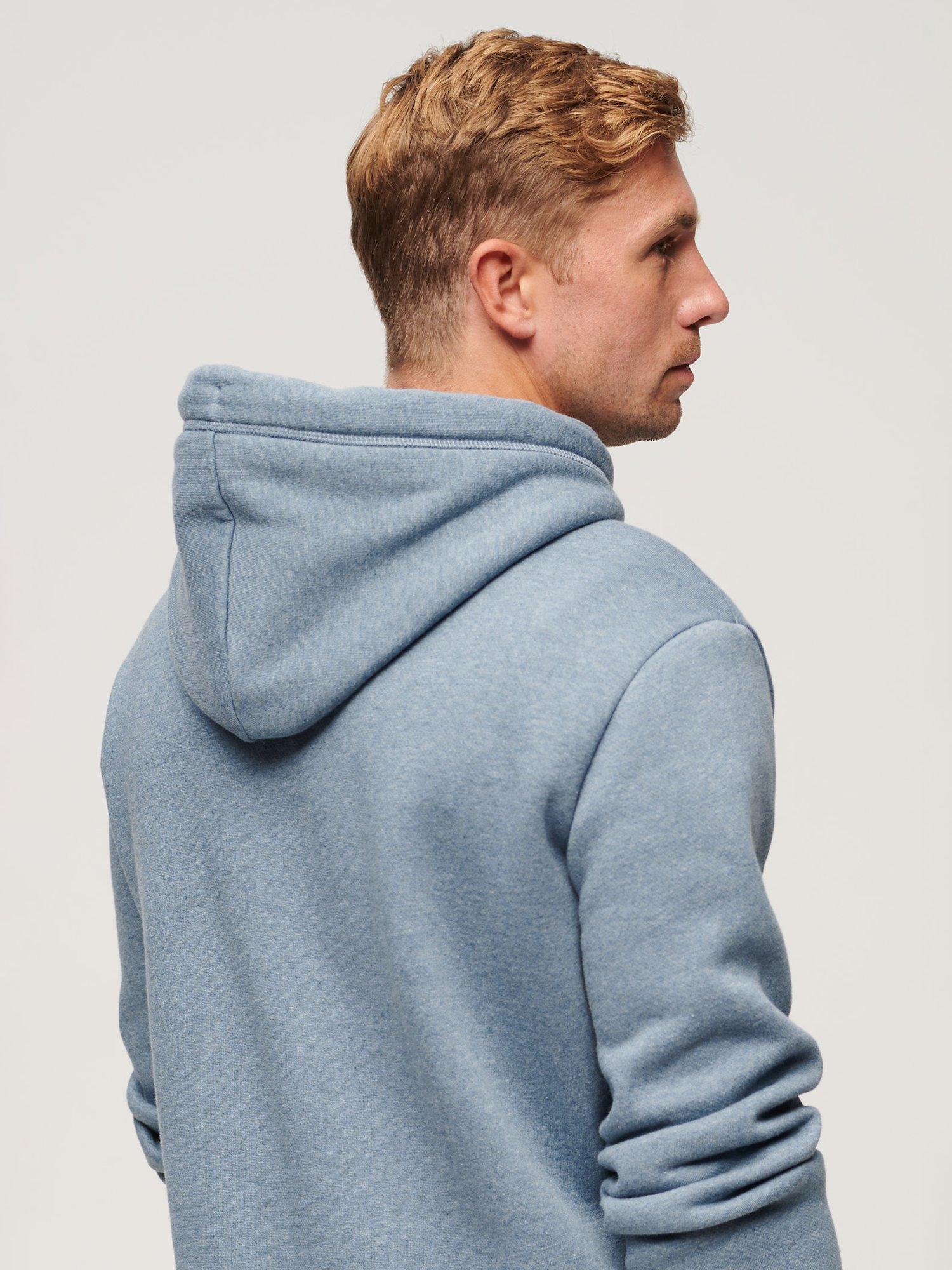 Product image 4 of 5, which shows Superdry Vintage Logo Hoodie, Bluestone Blue Marl, XL