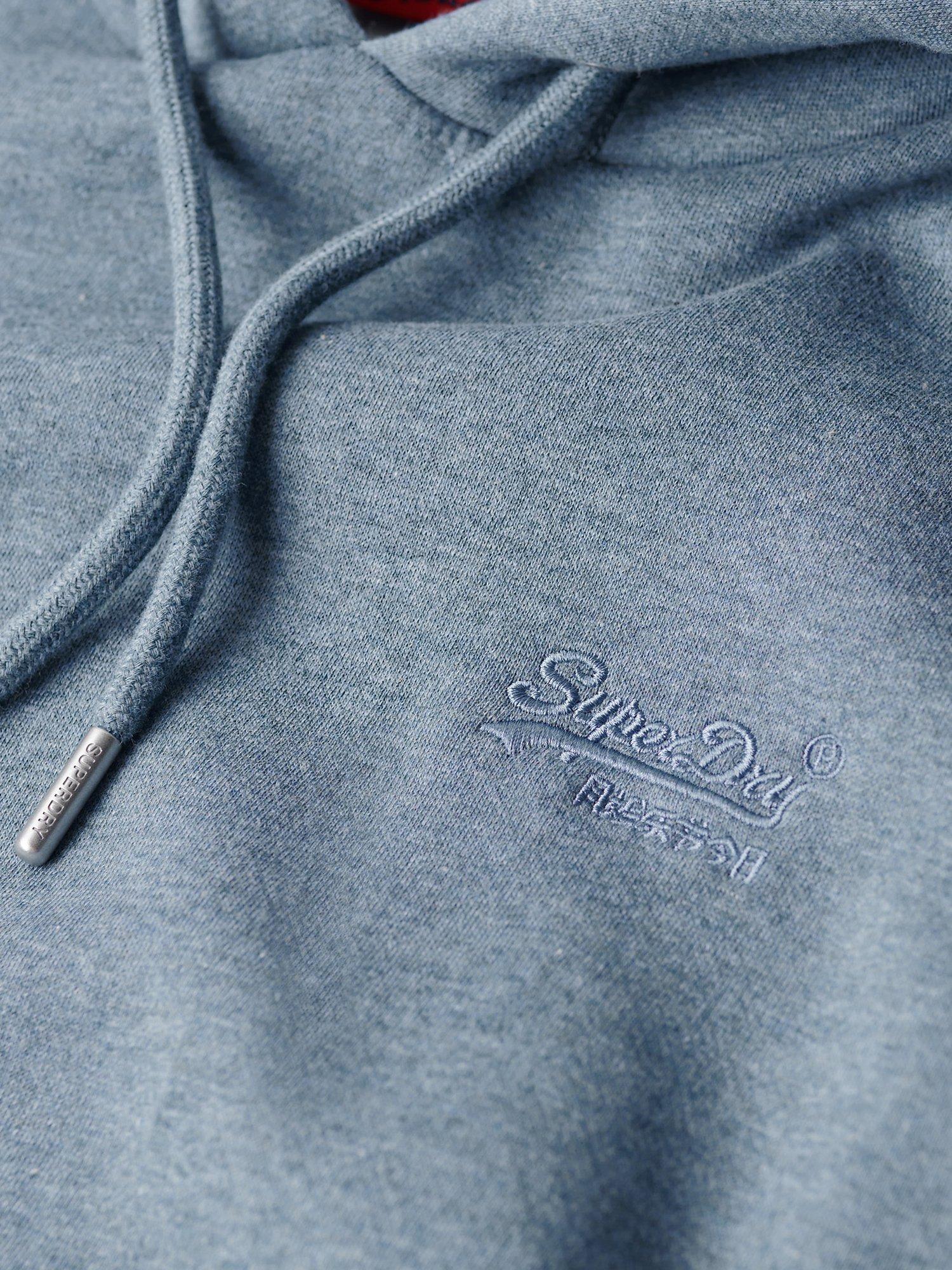 Product image 5 of 5, which shows Superdry Vintage Logo Hoodie, Bluestone Blue Marl, XL