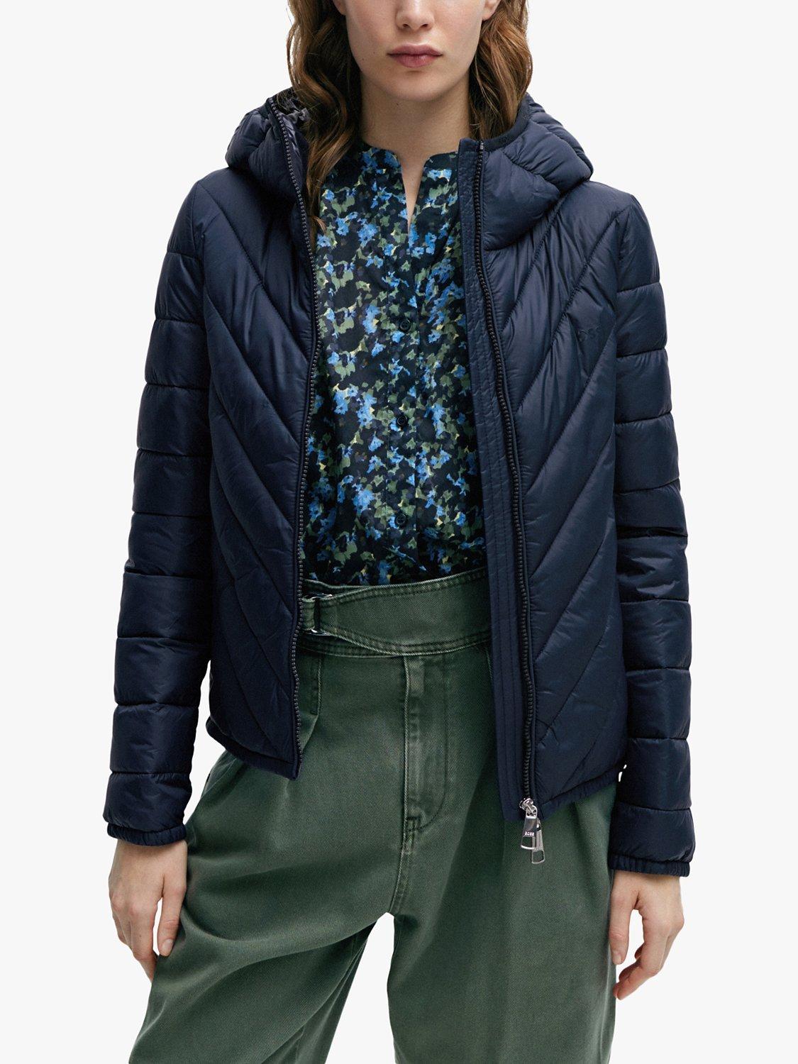 BOSS Palatto Quilted Short Jacket, Navy
