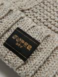 Superdry Cable Knit Bobble Beanie, Oaty Beige Fleck