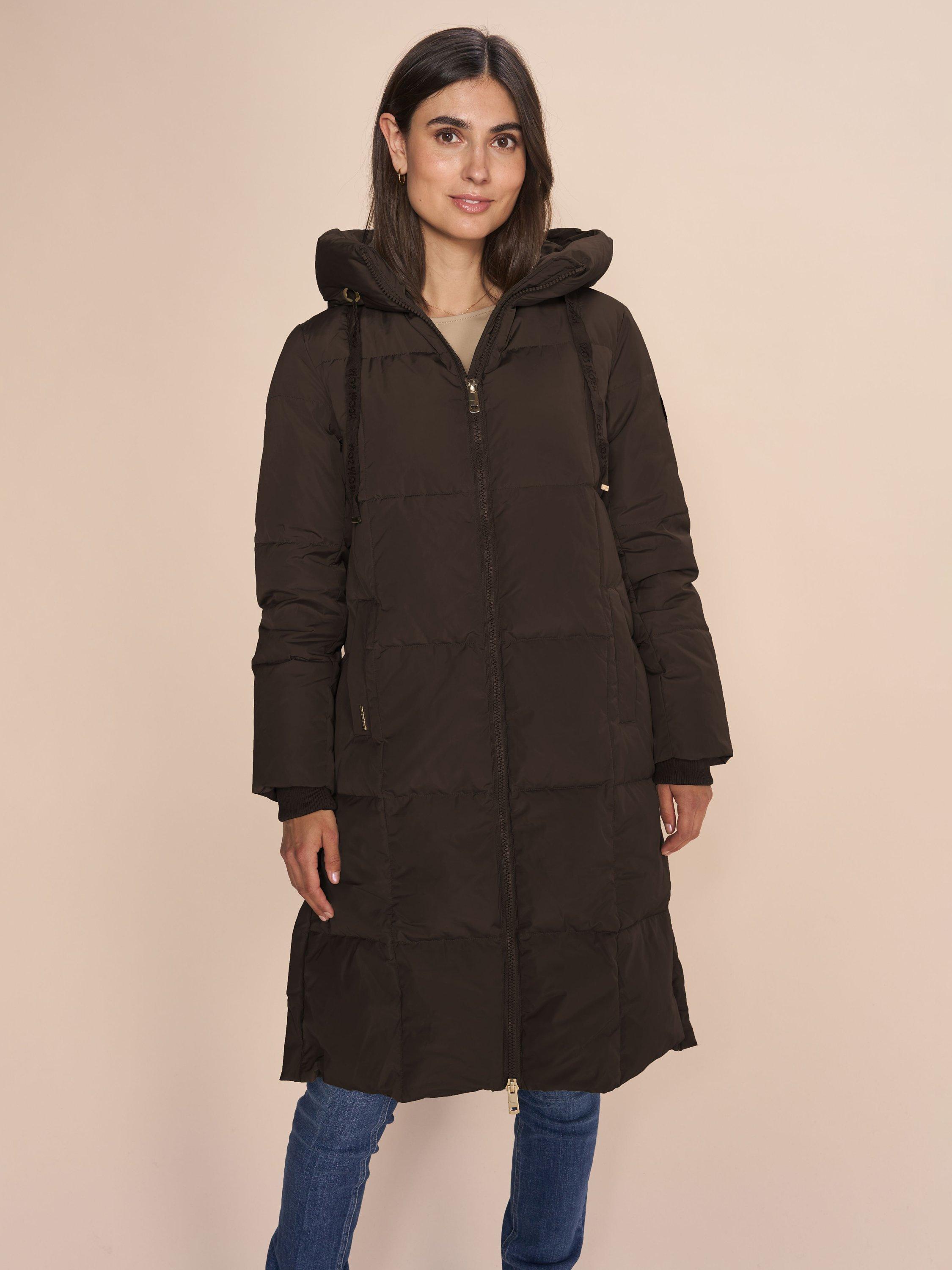 MOS MOSH Nova Puffer Down Hooded Coat, Slate Black, XS