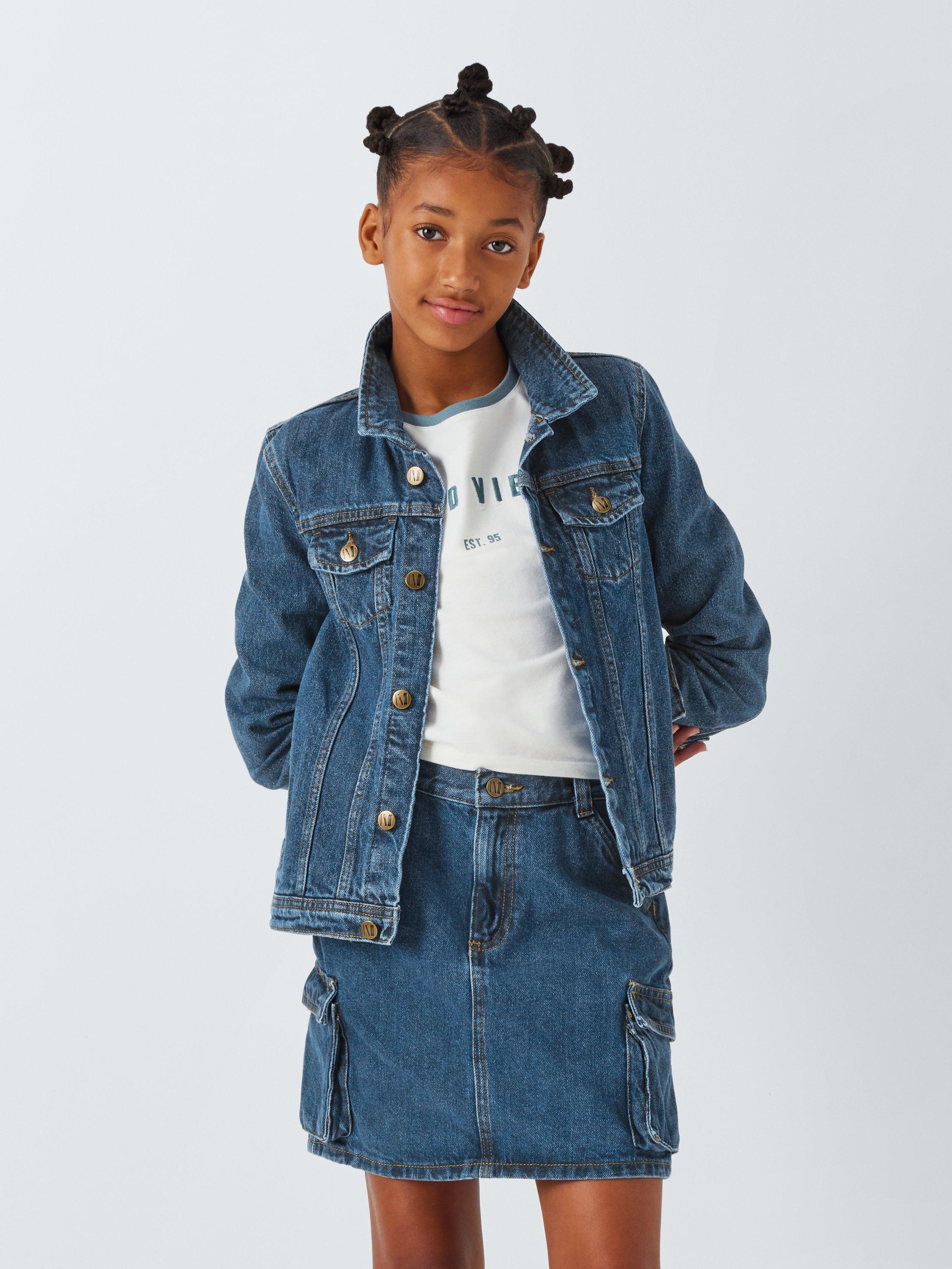 John Lewis Kids' Utility Denim Mini Skirt, Blue Denim, 11 years