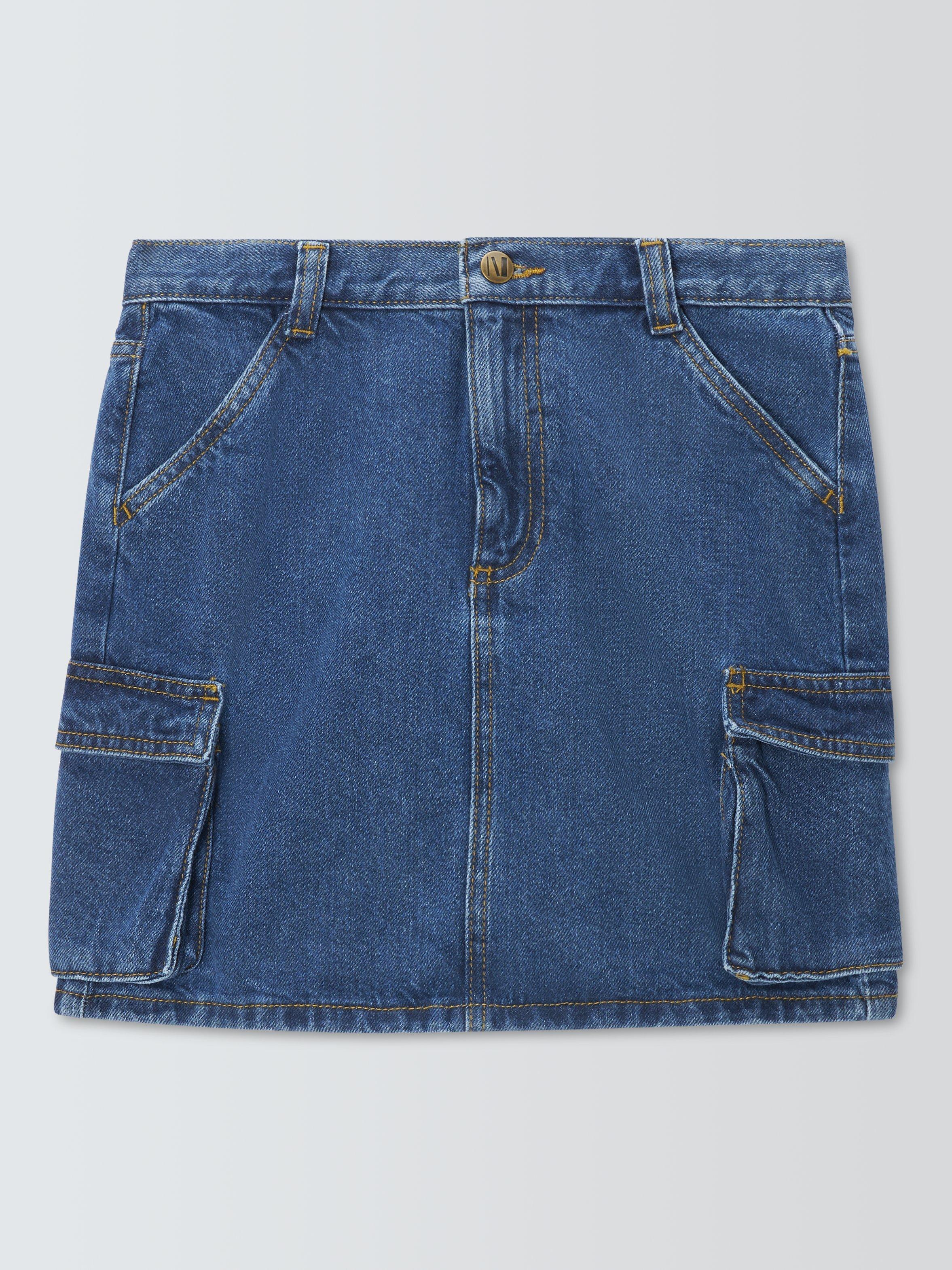 John Lewis Kids' Utility Denim Mini Skirt, Blue Denim, 11 years