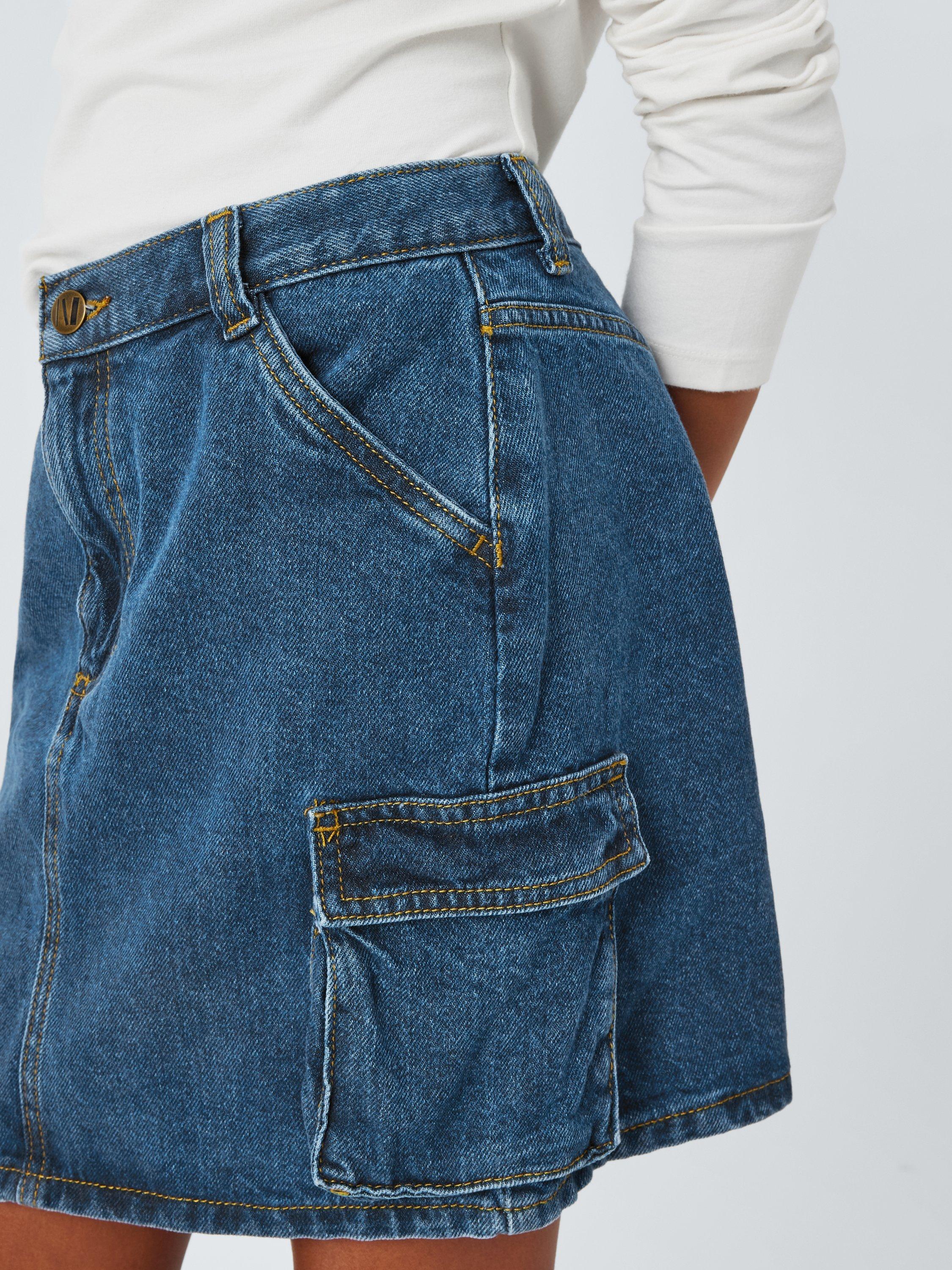 John Lewis Kids' Utility Denim Mini Skirt, Blue Denim, 11 years