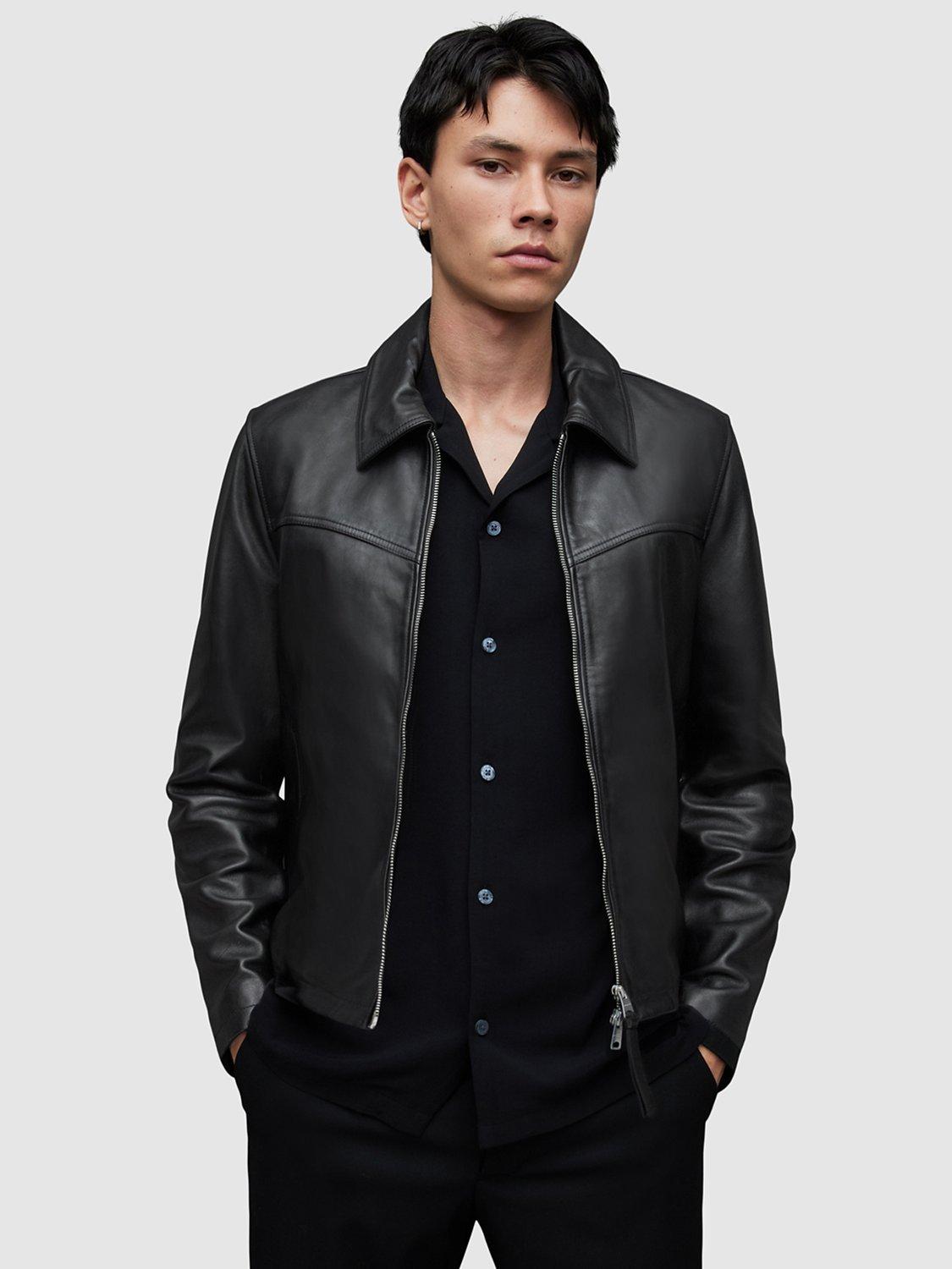 AllSaints Tune Leather Jacket, Black