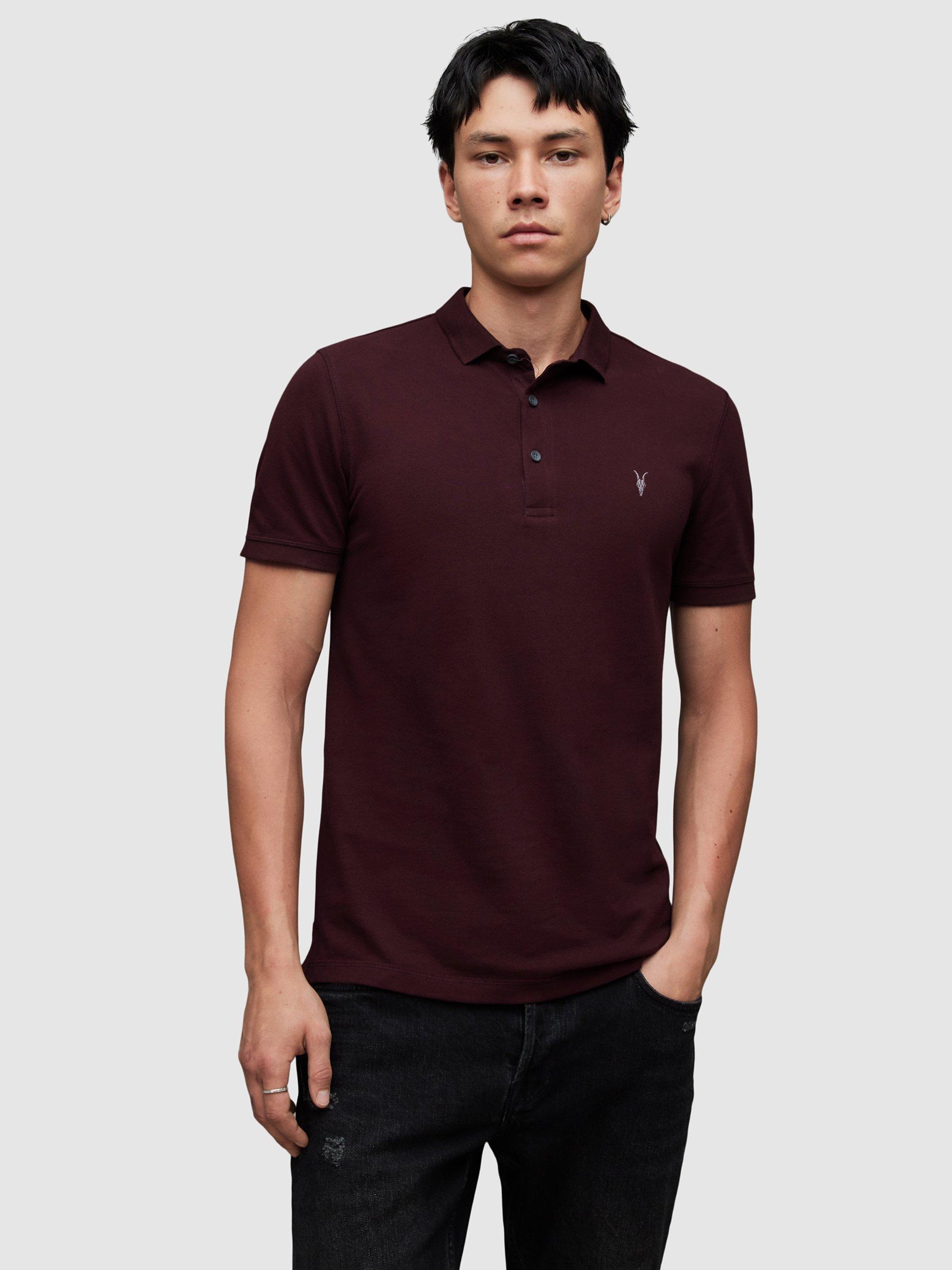 AllSaints Reform Polo Shirt, Mars Red