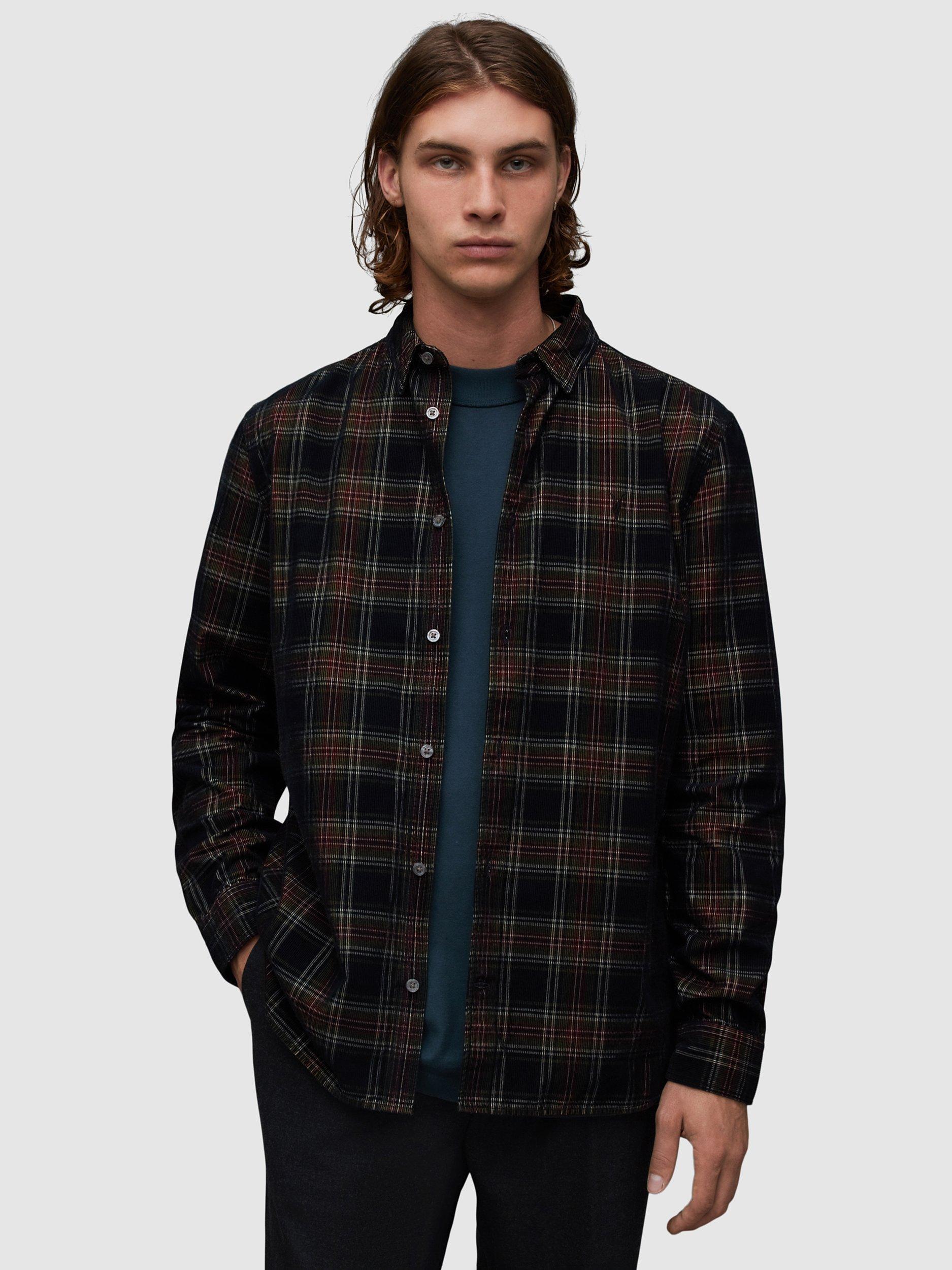 AllSaints Herculis Checked Corduroy Shirt, Multi