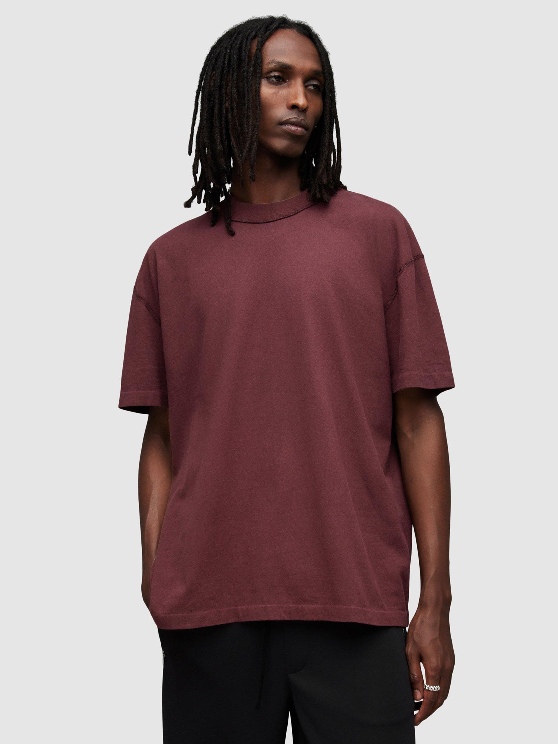 AllSaints Isac Short Sleeve T-Shirt, Mars Red