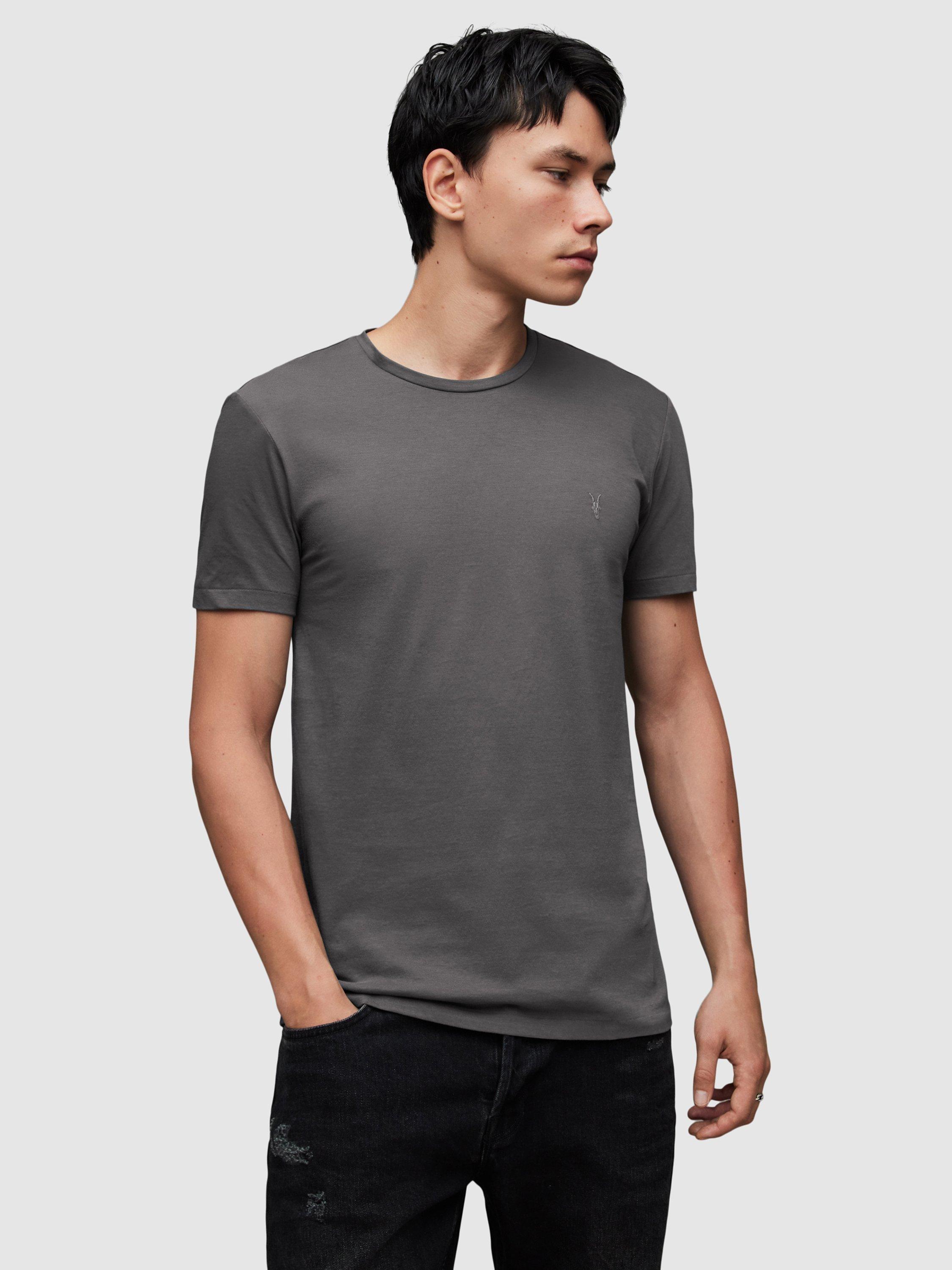 AllSaints Tonic Crew Neck T-Shirt, Galaxy Grey