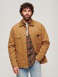 Superdry Surplus Four Pocket Chore Jacket, Tobacco Brown