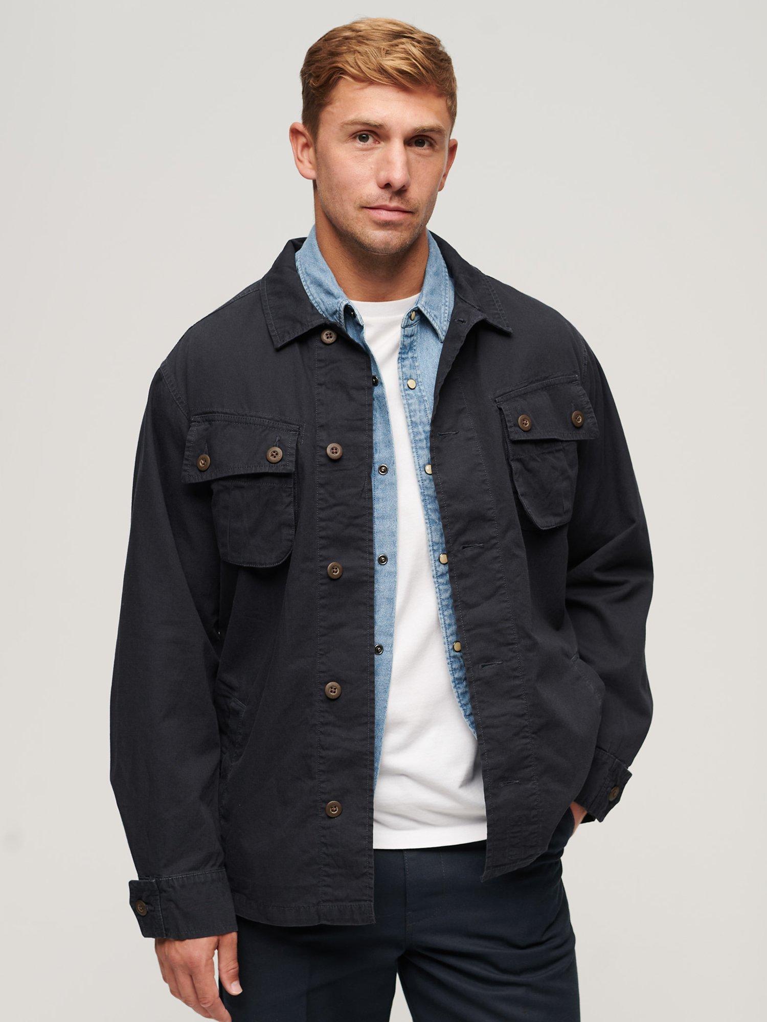 Superdry Military Overshirt Jacket, Eclipse Navy, S