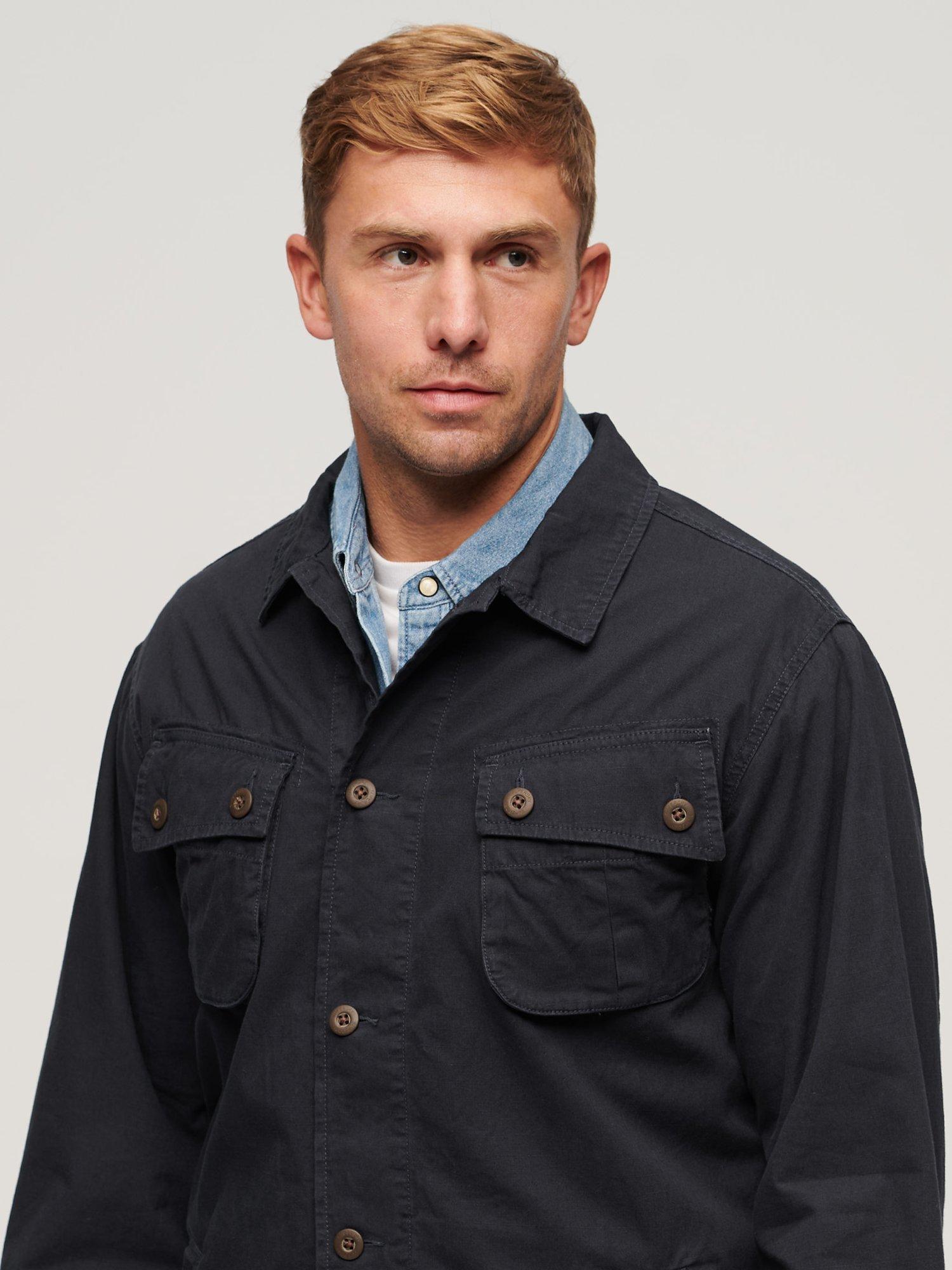 Superdry Military Overshirt Jacket, Eclipse Navy, S