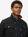 Superdry Organic Cotton Canvas Workwear Overshirt, Black