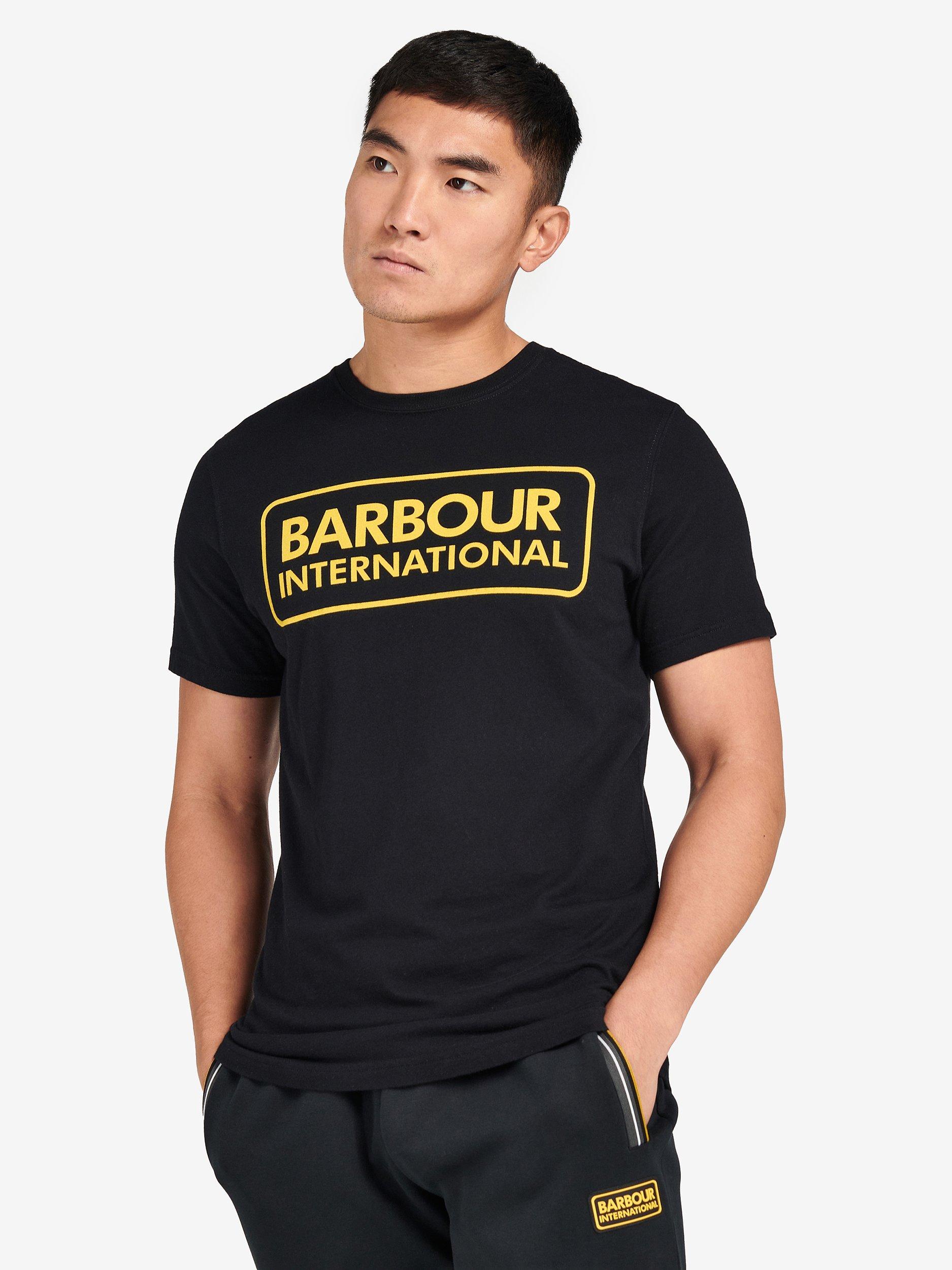 Product image 1 of 5, which shows Barbour International Cotton Crew Neck T-Shirt, Black, XL