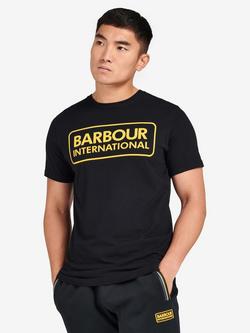 Barbour International Cotton Crew Neck T-Shirt, Black, Black