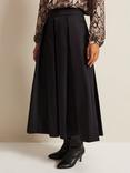 Phase Eight Trinity Pleat Maxi Skirt, Black