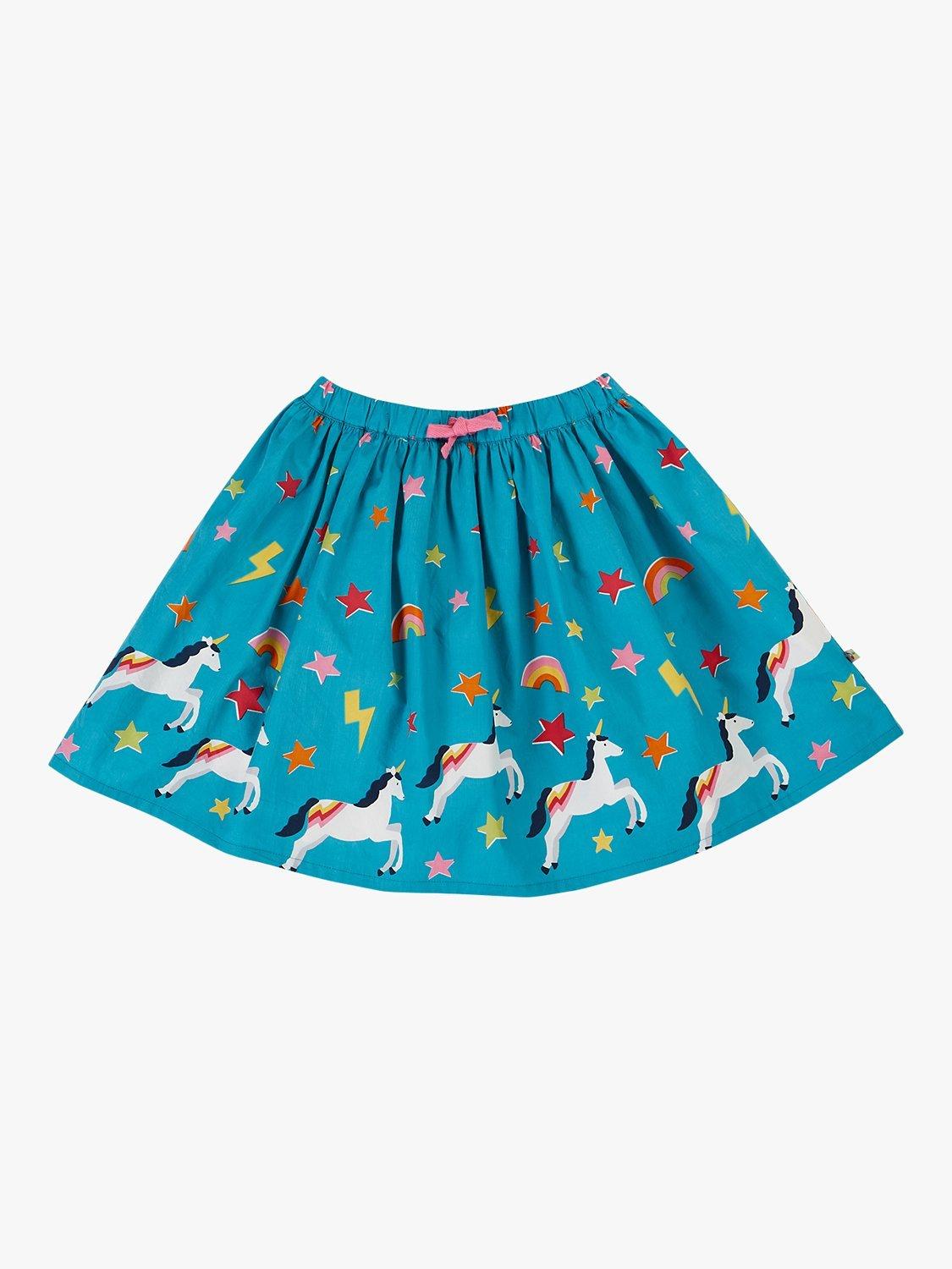 Frugi Kids' Twirly Dream Skirt, Camper Blue