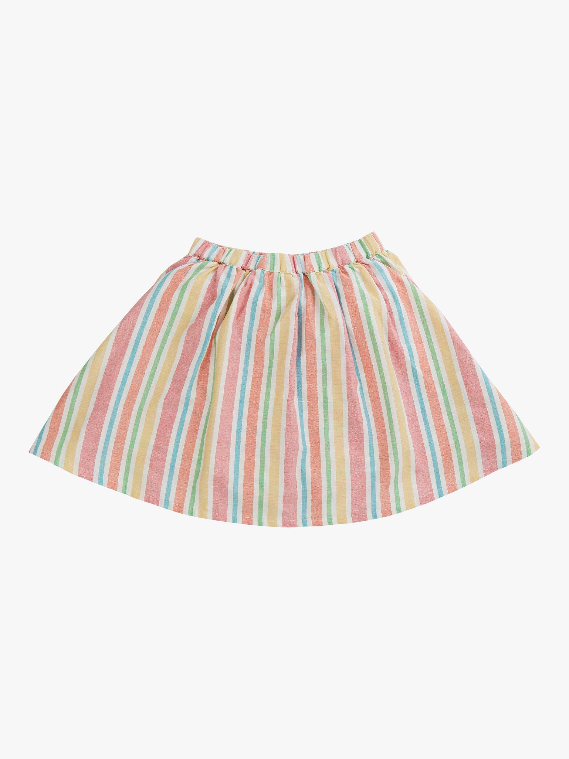 Frugi Kids' Sylvie Woven Skort, Beach Stripe